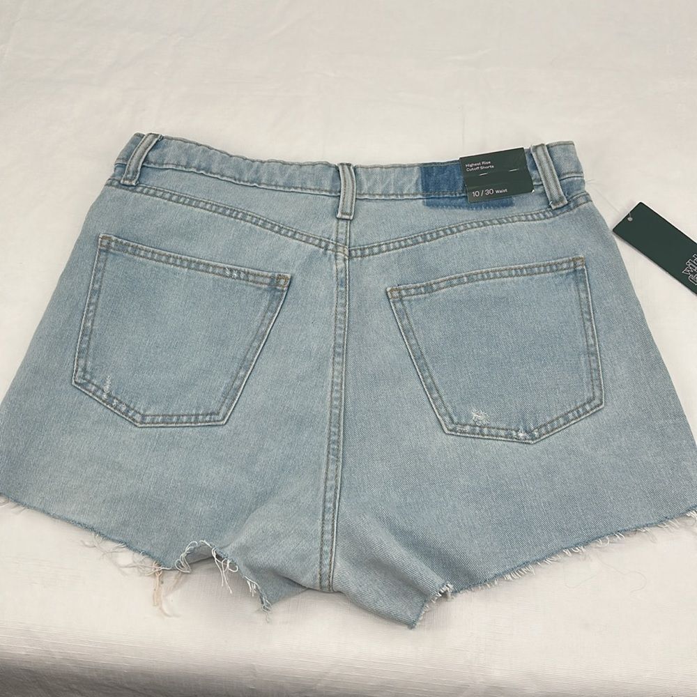 Wild Fable Shorts Wm 10/30 Highest Rise Cutoff Denim Jean Raw Edge Target - Picture 2 of 7